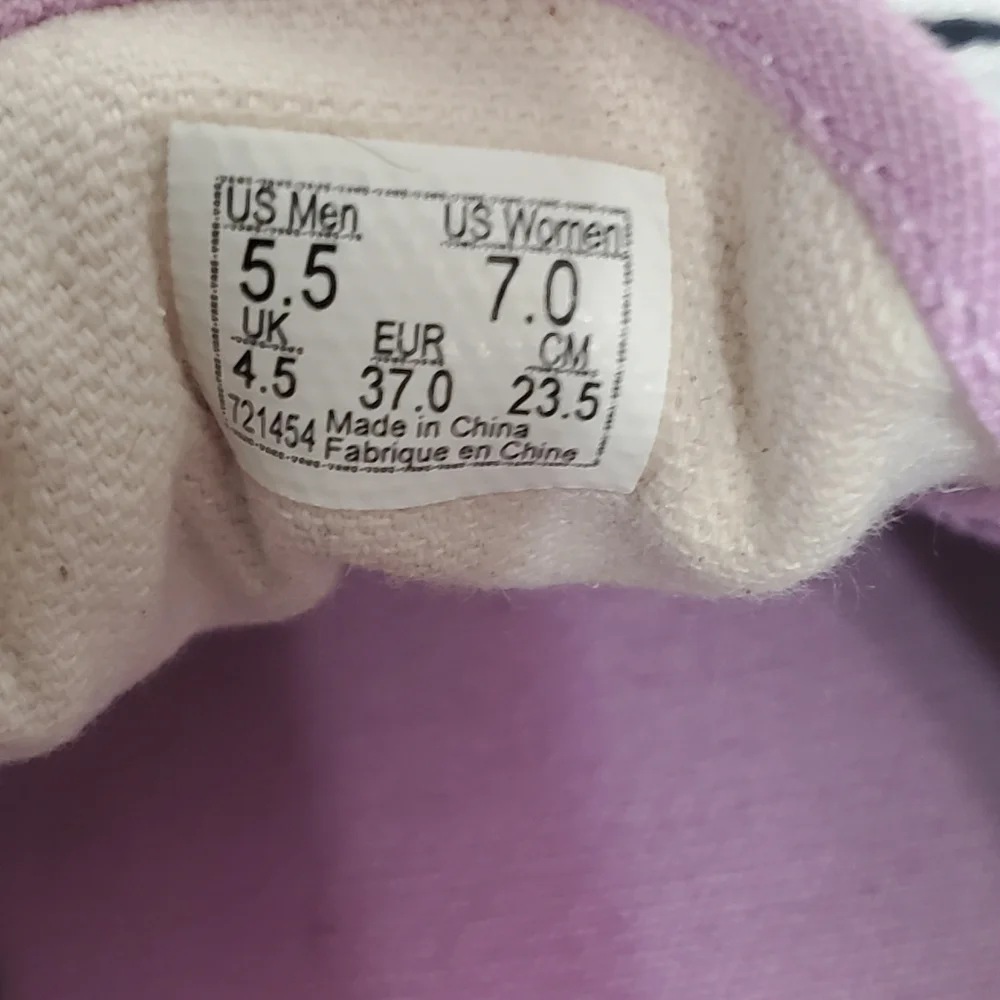 Vans Purple Blue Canvas Fabric Sneakers Women's Size 7